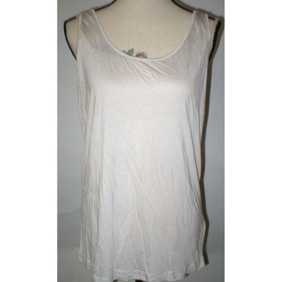 Womens New Designer Escada Sport Top Tank Sleeveless Light Gray L Modal Soft NWT - Picture 1 of 9